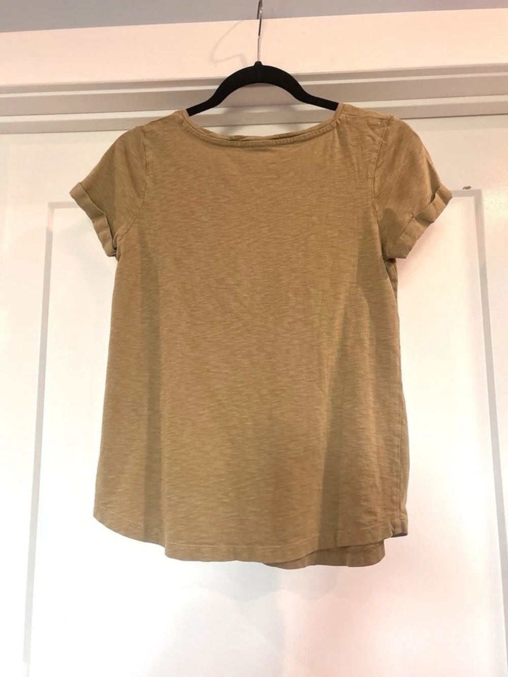 J. Jill Short Sleeve V-Neck Tee in Tan - Picture 7 of 12